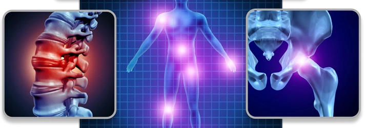Pain Relief Fresno CA Services 3D Renders Of Spine And Hips Illustrating Pain Relief