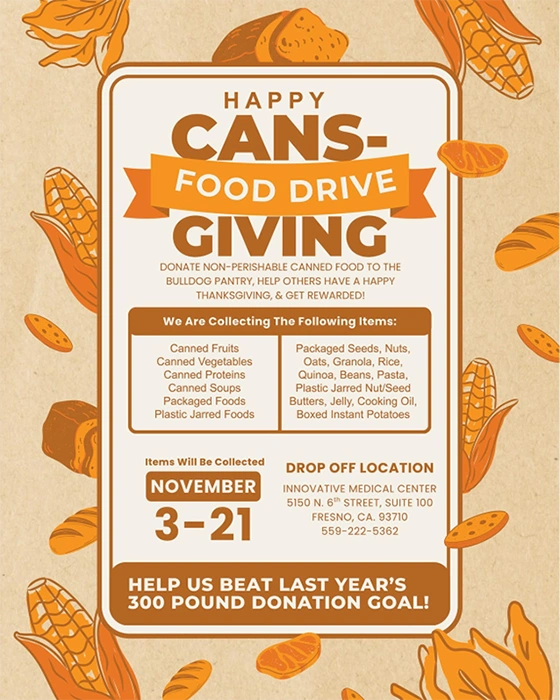 Thanksgiving Food Drive Flyer